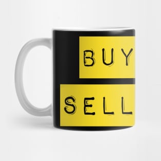 Buy Low Sell High Trading Cryto and Forex Sticker Mug